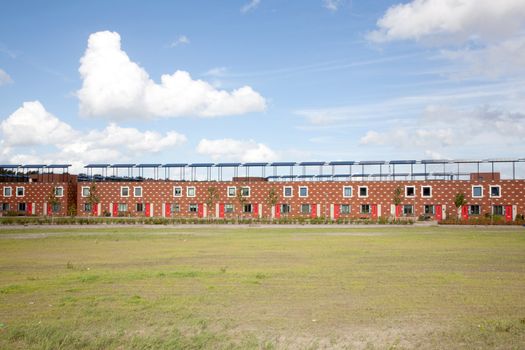 newly built houses in Almere Poort with solar panels