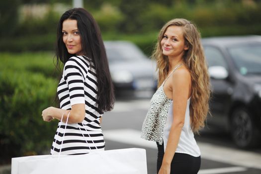 Two woman shopping