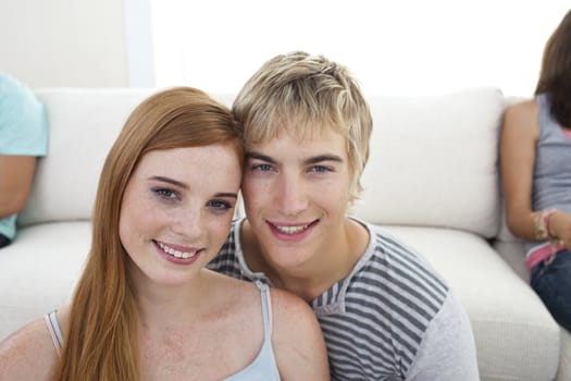 Cute couple smiling at the camera