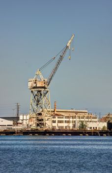 Shipping cargo crane and containers in San Pedro (Port of Los Angeles)