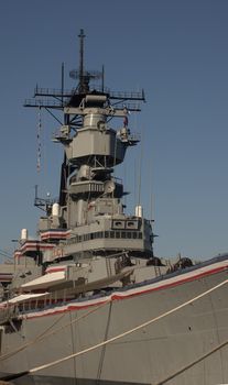 USS Iowa naval ship located in San Pedro (Port of Los Angeles)