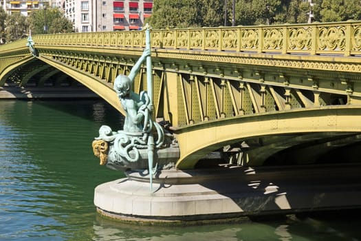 Mirabeau bridge, woman allegory 19 th century (Paris France)