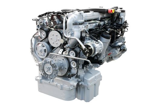 Heavy truck power engine isolated