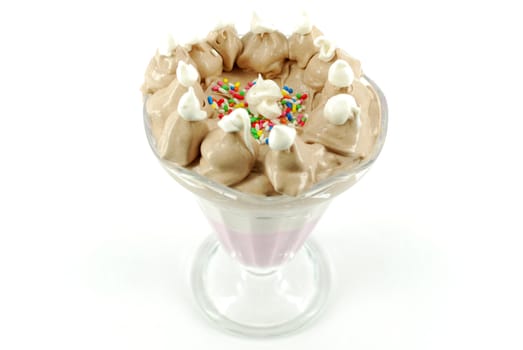 Chocolate ice cream studio shot