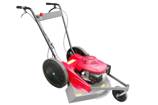Lawn mower isolated on white background