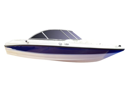Luxury speed boat isolated on white