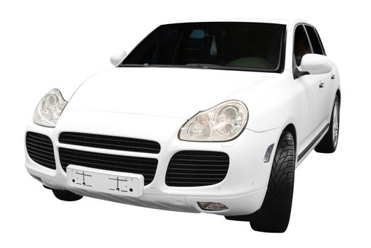 Front view of 4x4 suv isolated