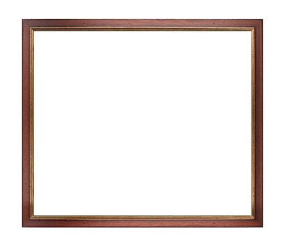 Empty picture frame isolated on white background