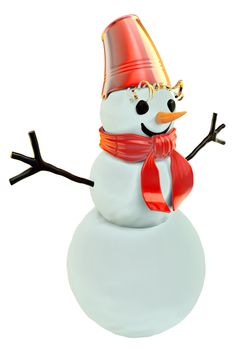 smilling snowman as a symbol of winter holidays