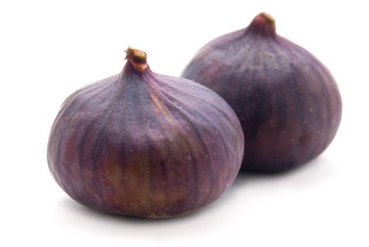 Two Figs on White Background