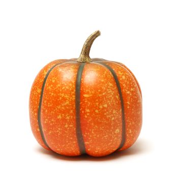 An isolated shot of a fake pumpkin for the autumn season.