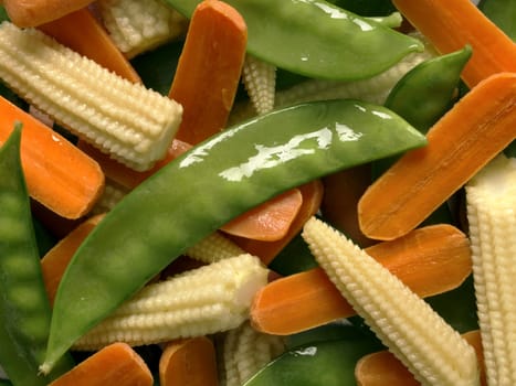 close up of stir fried vegetables food background