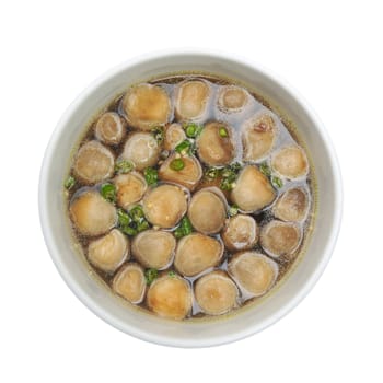 Mushroom soup with clipping path