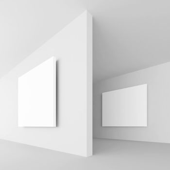 3d Illustration of White Abstract Architecture Background