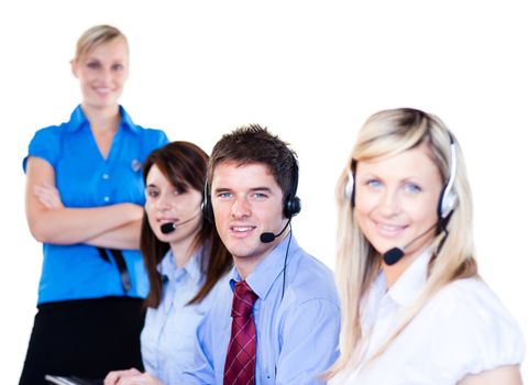 Group of operators in a call center
