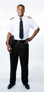 Full length photo of a youngbpilot