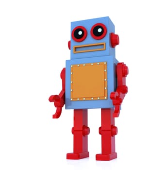 robot toy by three dimensional software