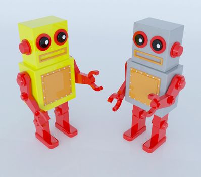 robot toy by three dimensional software