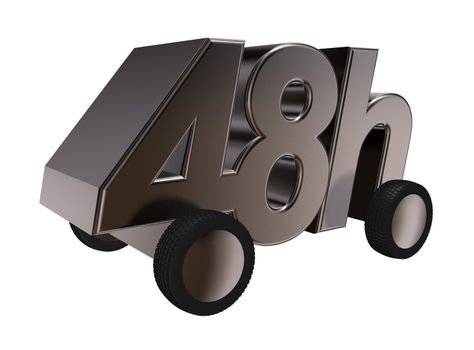 48h on wheels - 3d illustration