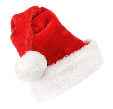 Santa red hat isolated in white background