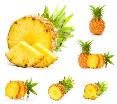 Pineapple on white background