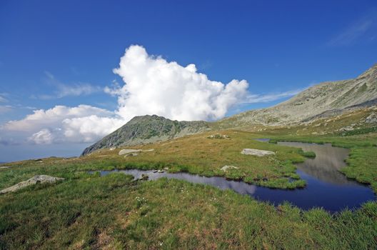 Mountain water spring in Retezat National Park