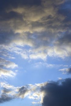 thunder clouds gathering at dusk in ireland