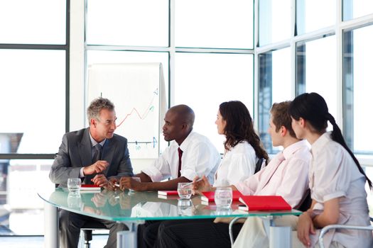 Multi-ethnic business people interacting in a meeting