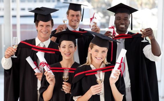 Group of people Graduating from College from different cultures