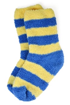 Pair of child's striped socks