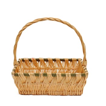 wicker basket with clipping path