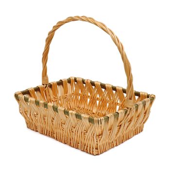 wicker basket with clipping path