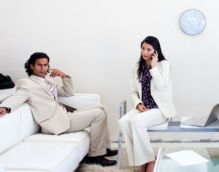 Young business People waiting in an office
