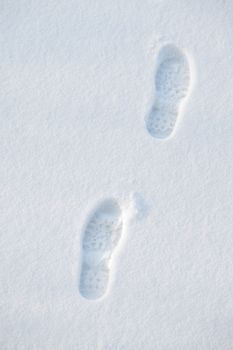 Footprints in the snow