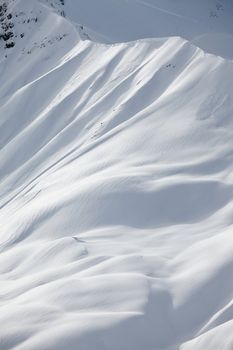 High mountains covered with snow