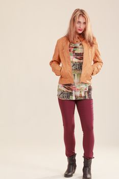 Young woman dressed with fashion for Autumn / Winter 2012/2013