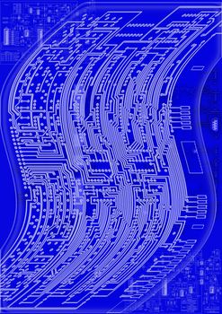 blueprint circuit board and electric circuit schematic-diagram