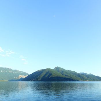 night lugano lake landscape