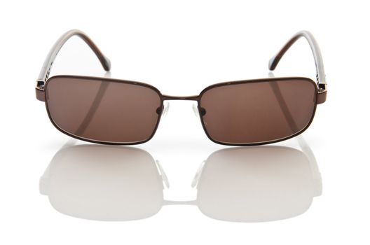 Stylish sunglasses isolated on the white