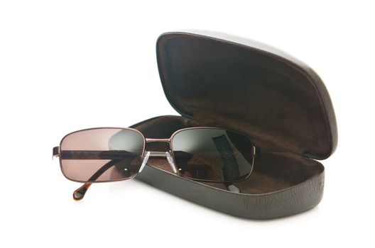 Stylish sunglasses isolated on the white
