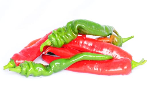 Fresh pepper on a white background