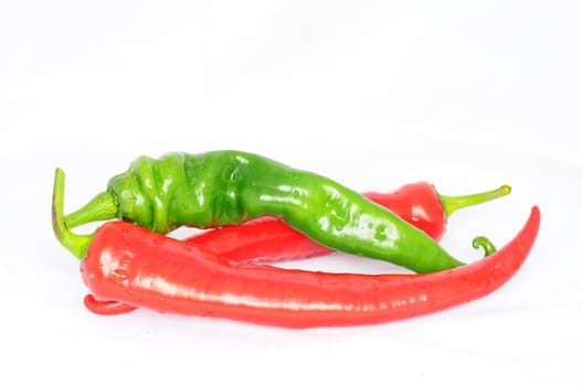 Fresh pepper on a white background