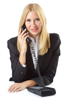 Woman talking at the phone