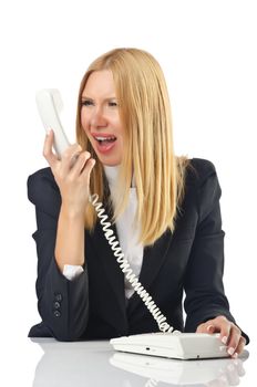 Woman talking at the phone