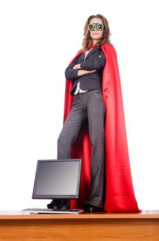 Businesswoman in superwoman concept