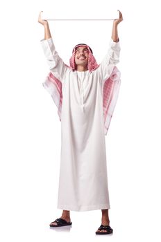 Arab man isolated on the white