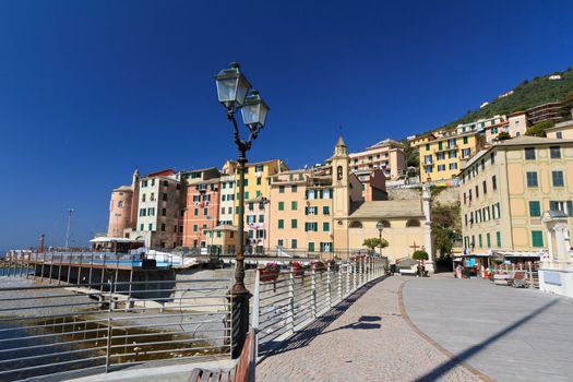 amazing promenade in Sori, small town in Liguria, Italy