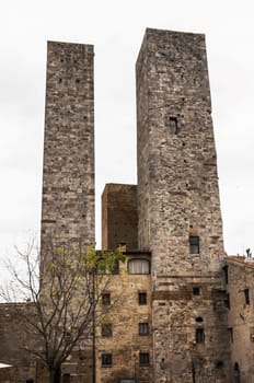 view of Piazza del Duomo in San Gimignano, Italy