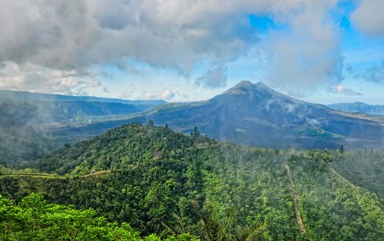 Volcano mount Gunung Batur, Kintamani, Bali, Indonesia