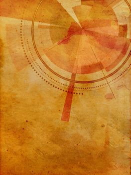 Old paper background with circular abstract design